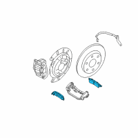 OEM 1999 Chevrolet Silverado 1500 Rear Pads Diagram - 18043346