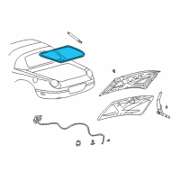 OEM 2003 Ford Thunderbird Weatherstrip Diagram - 1W6Z-7643720-BA