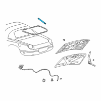 OEM 2003 Ford Thunderbird Lift Cylinder Diagram - 1W6Z-76406A10-AA