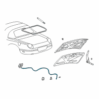 OEM 2002 Ford Thunderbird Release Cable Diagram - 3W4Z-16916-AA