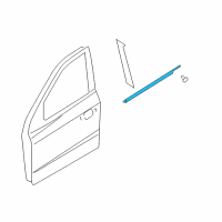 OEM 2008 Hyundai Santa Fe Weatherstrip-Front Door Belt Outside, LH Diagram - 82210-2B000