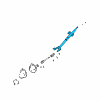 OEM 2004 Kia Rio Shaft Assembly-Steering Diagram - 0K32B32100D