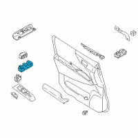 OEM Nissan Quest Switch Assy-Power Window, Assist Diagram - 25401-1JA5D