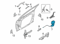 OEM Kia Carnival Latch Assy-Front Doo Diagram - 81310R0000