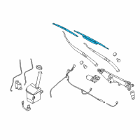 OEM 2019 Kia Niro EV 26" Wiper Blade Diagram - 00009ADU26KA