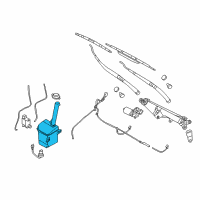 OEM 2008 Hyundai Entourage Windshield Washer Reservoir Assembly Diagram - 98620-4D500