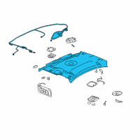 OEM 2009 GMC Canyon Headliner Diagram - 15906796