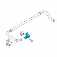 OEM Ford Focus Stabilizer Bar Bracket Diagram - CV6Z-5486-B