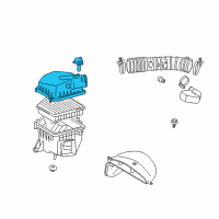 OEM 2013 Lexus IS350 Cap Sub-Assy, Air Cleaner Diagram - 17705-31182