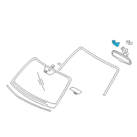 OEM 2012 Hyundai Santa Fe Cover-Rear View Inside Mirror Diagram - 85130-26000