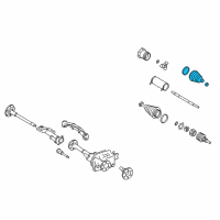 OEM Chevrolet Avalanche Boot Kit, Front Wheel Drive Shaft Tri-Pot Joint Diagram - 19256072