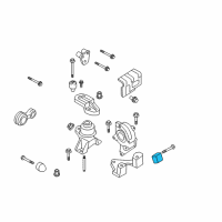 OEM 2007 Mercury Milan Transmission Mount Bracket Damper Diagram - 6E5Z-6F028-C