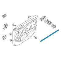 OEM 2020 Hyundai Elantra Weatherstrip-Front Door Belt Inside RH Diagram - 82241-F2000