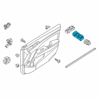 OEM 2020 Hyundai Elantra Power Window Main Switch Assembly Diagram - 93571-F3010-4X