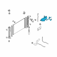 OEM Infiniti Q70L Radiator Reservoir Tank Assembly Diagram - 21710-1MC0A