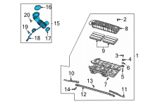 OEM 2022 Ram 1500 Air Intake Coupling Diagram - 50311249AD