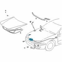 OEM Toyota Lock Assembly Diagram - 53510-06010