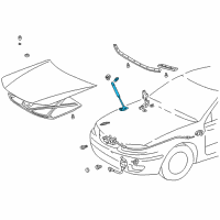 OEM 1999 Toyota Solara Support Cylinder Diagram - 53450-09040