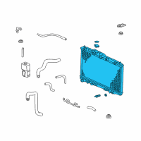 OEM 2000 Honda Accord Radiator (Denso) Diagram - 19010-P8C-A51