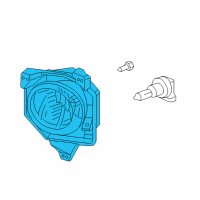 OEM 2009 Acura RDX Foglight Unit, Passenger Side Diagram - 33901-STK-A01