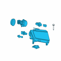 OEM 2012 Dodge Durango Headlamp Assembly Diagram - 68086419AD