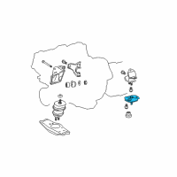 OEM 2017 Lexus LS460 Insulator, Engine Mounting, Rear No.4 Diagram - 12374-38010