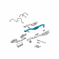 OEM 2005 BMW 325xi Exhaust Front Muffler Diagram - 18-10-7-504-168