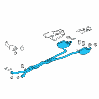 OEM Cadillac CTS Muffler & Pipe Diagram - 20859598