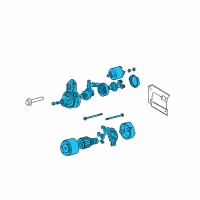 OEM 2003 Hyundai Tiburon Starter Assembly Diagram - 36100-23061