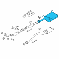 OEM Nissan NV200 Exhaust, Main Muffler Assembly Diagram - 20100-3LM0A