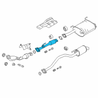 OEM 2018 Nissan NV200 Front Exhaust Tube Assembly Diagram - 20020-3LM0A