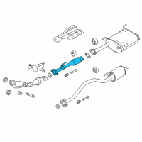 OEM 2016 Nissan NV200 Front Exhaust Tube Assembly Diagram - 20020-3LM0A