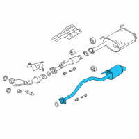 OEM 2014 Nissan NV200 Exhaust Tube Assembly, Rear Diagram - 20050-3LM0A