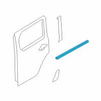 OEM 2013 Nissan Cube MOULDING - Rear Door Outside, LH Diagram - 82821-1FA0A