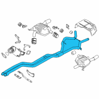 OEM 2012 BMW 335i xDrive Catalytic Converter With X-Section Diagram - 18-30-7-604-099