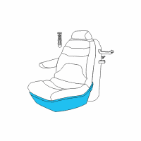 OEM Dodge Caravan Seat Cush-Front Seat Diagram - 1AM921D5AD