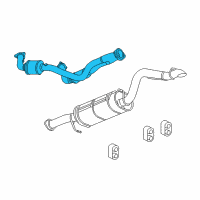 OEM 2008 Hummer H2 Converter & Pipe Diagram - 15804783