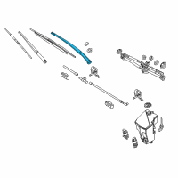 OEM 2006 BMW X3 Windshield Wiper Arm Left Diagram - 61-61-3-453-533