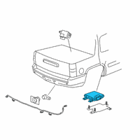 OEM Chevrolet Silverado 3500 HD Rear Object Alarm Module Assembly Diagram - 25973805