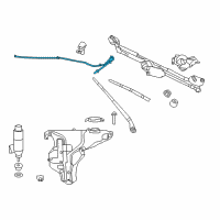 OEM 2014 Dodge Charger Hose-Windshield Washer Diagram - 68057740AD