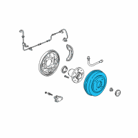 OEM Honda Civic Drum, Rear Brake Diagram - 42610-S6A-G00