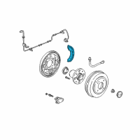 OEM 2004 Honda Civic Shoe B, Left Rear Brake Diagram - 43155-S6A-J02