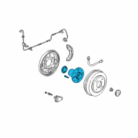 OEM 2005 Honda Civic Bearing Assembly, Rear Hub Unit Diagram - 42200-S5A-008