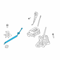 OEM Mercury Shift Control Cable Diagram - AL8Z-7E395-A