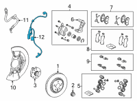 OEM Lexus NX350 SENSOR, SPEED, FR RH Diagram - 89542-78030