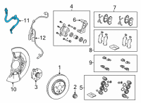 OEM 2021 Toyota RAV4 Brake Hose Diagram - 90947-02J12