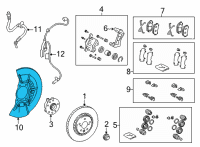 OEM 2022 Lexus NX350 COVER, DISC BRAKE DU Diagram - 47781-42060