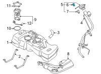 OEM 2022 Nissan Sentra Clip Diagram - 17571-5RB1A