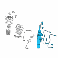 OEM 2017 BMW X3 Front Right Air Suspension Shock Strut Diagram - 37-11-6-797-026