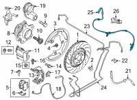 OEM BMW X6 WHEELSPEED SENSOR Diagram - 34-52-6-895-656